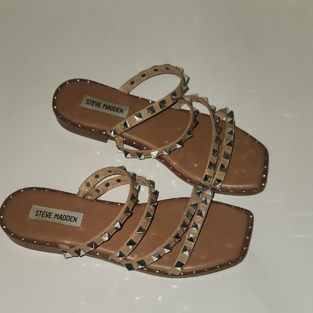 Steve Madden Tan Studded Women's Sandals
